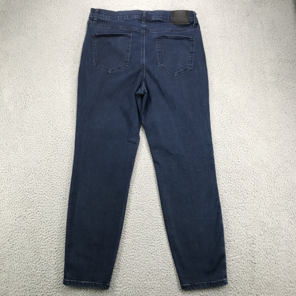 EXPRESS Jeans Womens Size 16 Ankle Skinny‎ Leg High Rise Dark Wash Stretch Denim